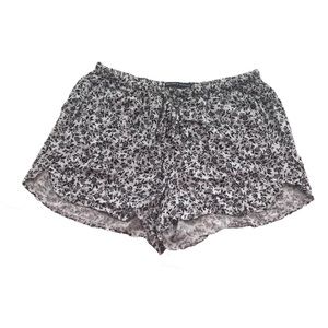 Brandy Melville black and white floral shorts
